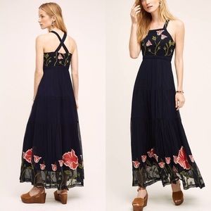 Anthropologie Floreat Tulipan Floral Maxi
